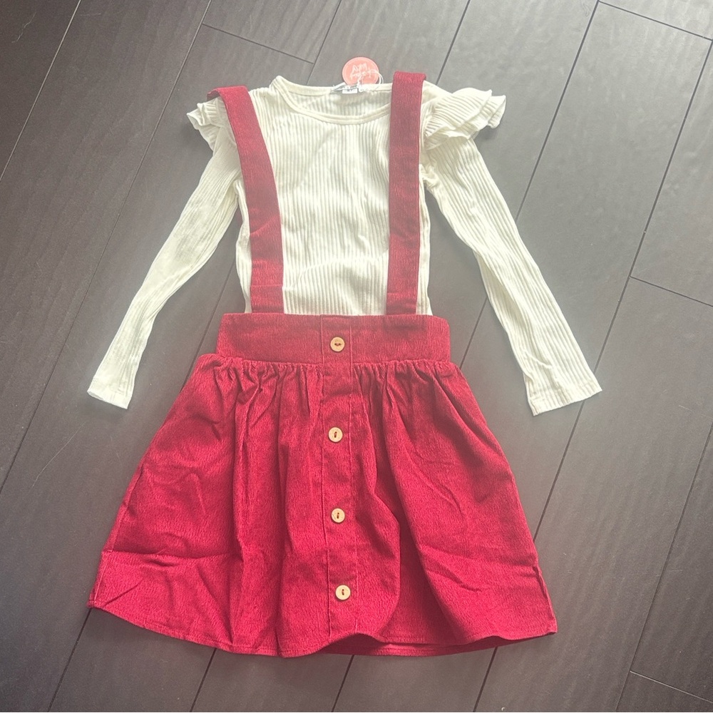Kids Red and Cream Matching Set